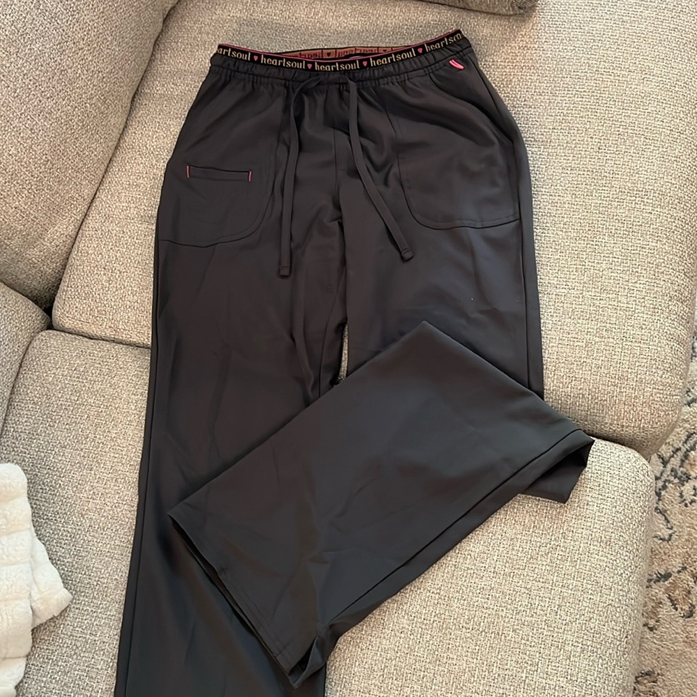 Heart soul XS tall grey (pewter)scrub pants (straight leg)